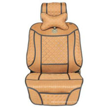 Leatherette Car Seat Cover Flat Shape Cushion with Inclined Cross